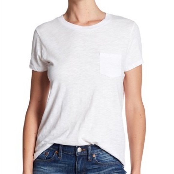 Madewell Tops - NWOT Madewell White Cotton Basic Tee Shirt XS